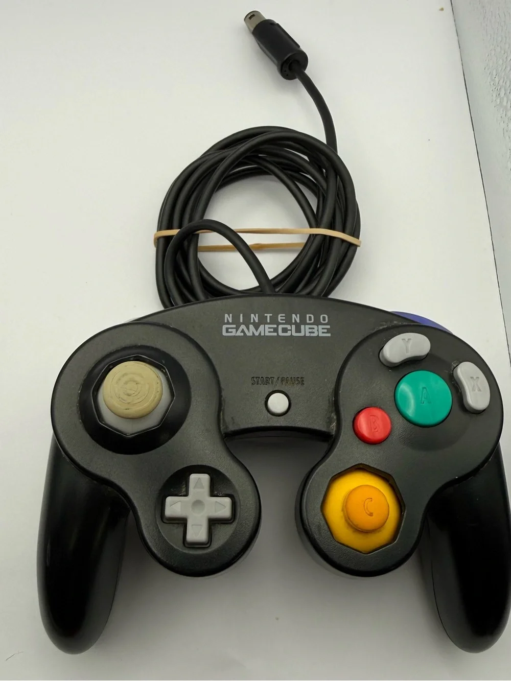 Lot of 2 OEM Gamecube Controllers - Pair Of Silver & Black Tested Original